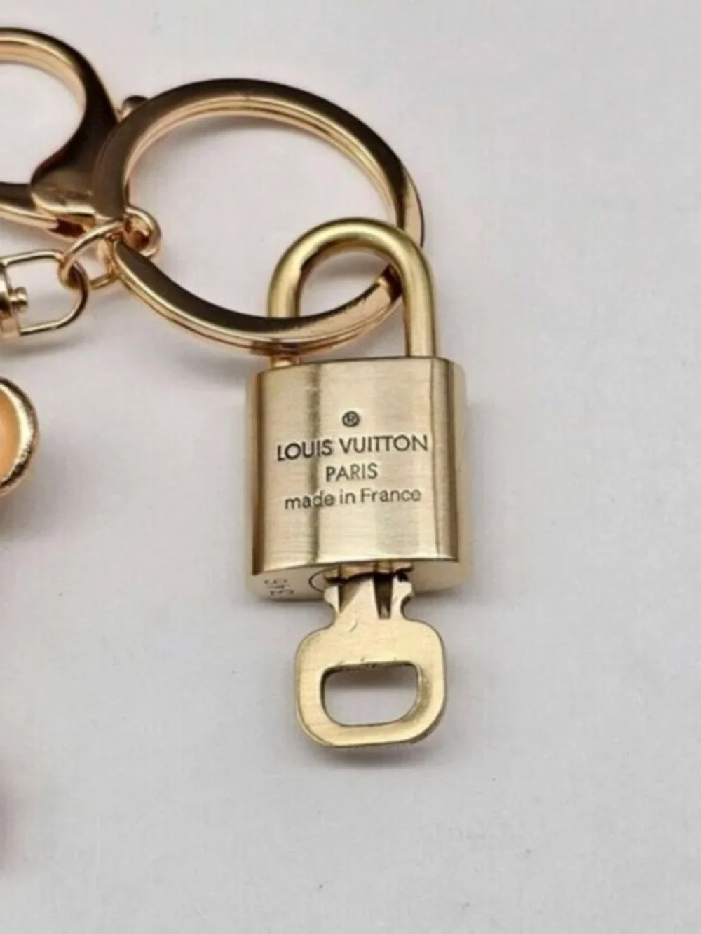 Louis Vuitton Gold Padlock 🔑 Authentic LV Unbranded Keychain Bag Charm